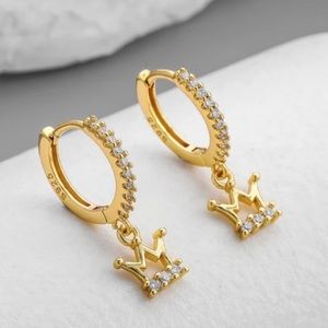 👑 Insta 18K Gold plated crown earrings